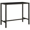vidaXL Hagebarbord brun 130x60x110 cm polyrotting og glass