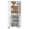 vidaXL Highboard hvit 69,5x34x180 cm konstruert tre