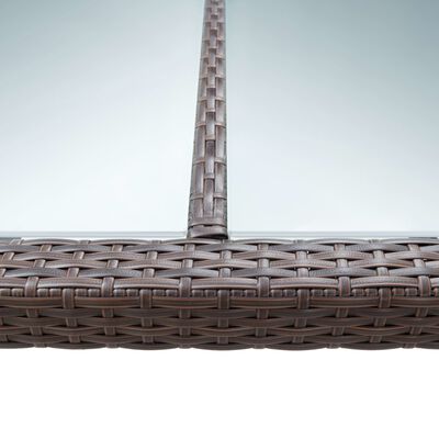 vidaXL Utendørs spisebord brun 200x150x74 cm polyrotting