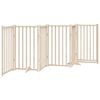vidaXL Hundegrind med d&oslash;r sammenleggbar 6 paneler 300 cm heltre gran