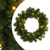 vidaXL Julekrans Gr&oslash;nn &Oslash; 30 cm PVC 25 LED-lys