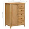 vidaXL Garderobe 76x52x105 cm heltre eik
