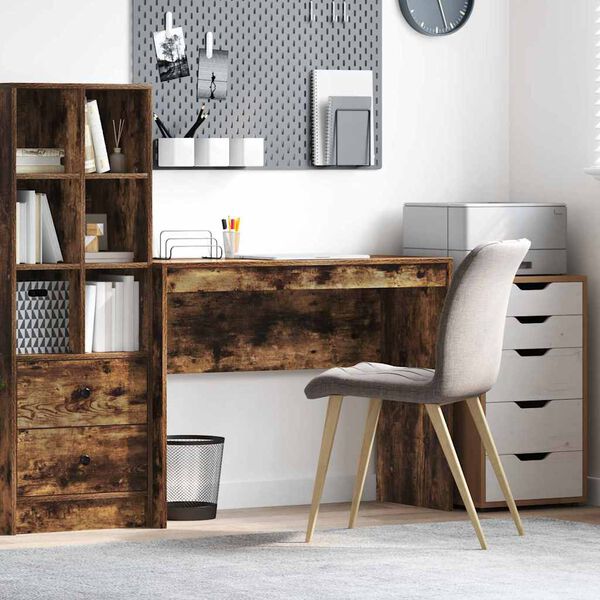 vidaXL Skrivebord Røkt eik 100 x 40 x 76 cm