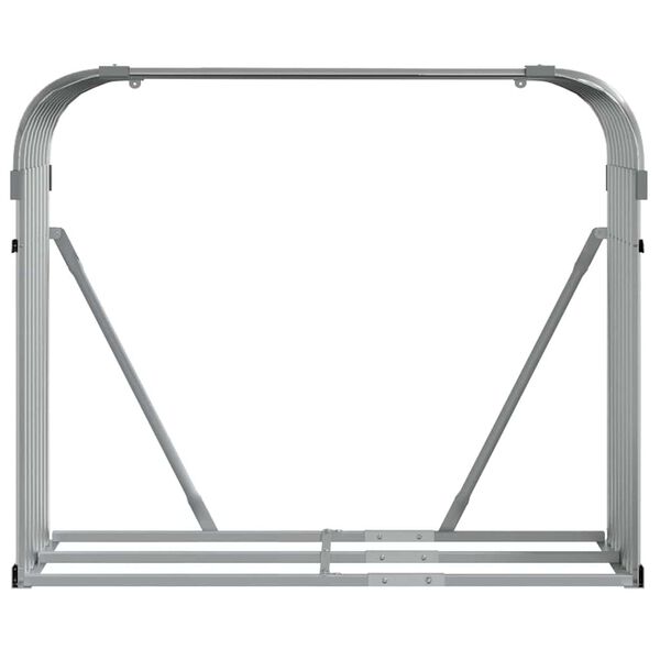 vidaXL Vedholder lysegrå 120x45x100 cm galvanisert stål