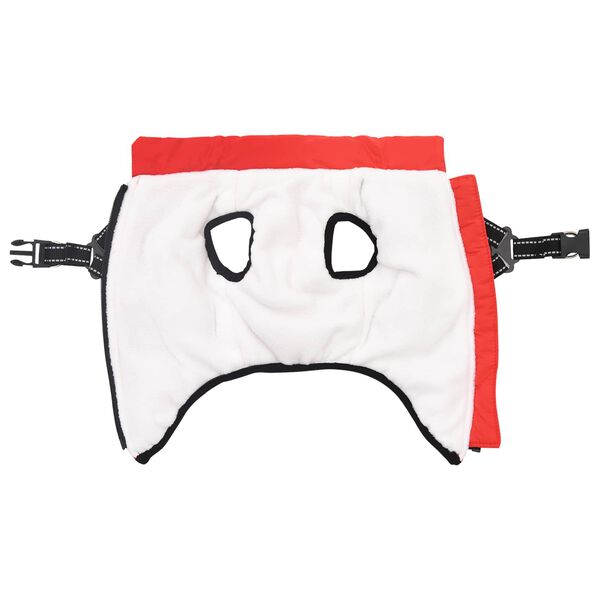 vidaXL Hund Frakk R&oslash;d L28 Fleece og polyester