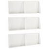 vidaXL St&oslash;ttemur 6 stk. 60 x 12 x 50 cm St&aring;l Hvit