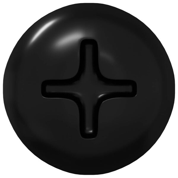 vidaXL Selvgjengende Spiker 2 pcs Svart 4 x 25 mm St&aring;l