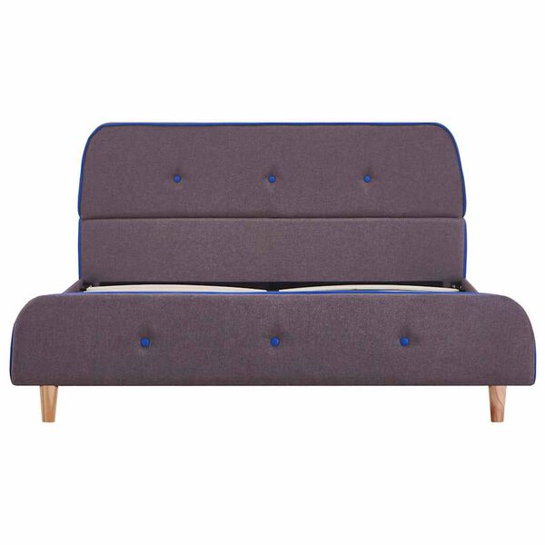 vidaXL Sengeramme uten Madrass Taupe Stoff 135x190 cm