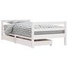 vidaXL Barnesengeramme med skuffer hvit 80x160 cm heltre furu