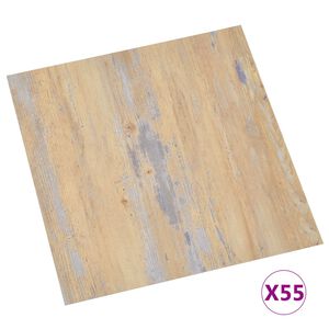 vidaXL Selvklebende gulvplanker 55 stk PVC 5,11 m² brun