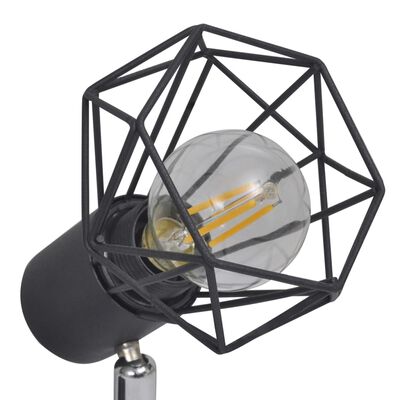vidaXL Spotlys industrielt design med 2 LED-glødelamper