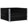 vidaXL Pallekarmer 3 stk svart 100x100 cm heltre furu