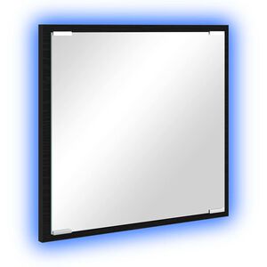 vidaXL LED Badevindu Svart Eik 40 x 37 x 8.5 cm Konstruert tre