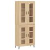 vidaXL Highboard sonoma eik 69,5x34x180 cm konstruert tre