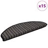 vidaXL Selvlimende trappematter 15 pcs Antrasitt 65 x 21 x 4 cm