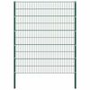 vidaXL Gjerdepanel med stolper jern 176,5x200 cm gr&oslash;nn