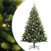 vidaXL Kunstig leddet juletre med 300 LED-lamper gr&oslash;nn 210 cm
