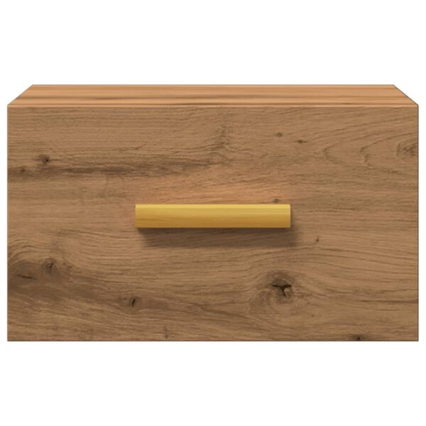 vidaXL Veggmontert nattbord artisan eik 35x35x20 cm