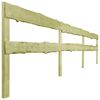 vidaXL Hagegjerde med 2 skinner impregnert furu 510x60 cm