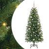 vidaXL Kunstig juletre med 150 LED med stativ gr&oslash;nn 150 cm PE og PVC