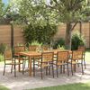 vidaXL Hage Spisegruppe 9 pcs Svart Poly rattan
