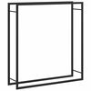 vidaXL Vedstativ matt svart 110x28x116 cm st&aring;l