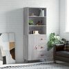 vidaXL Highboard gr&aring; sonoma 69,5x34x180 cm konstruert tre