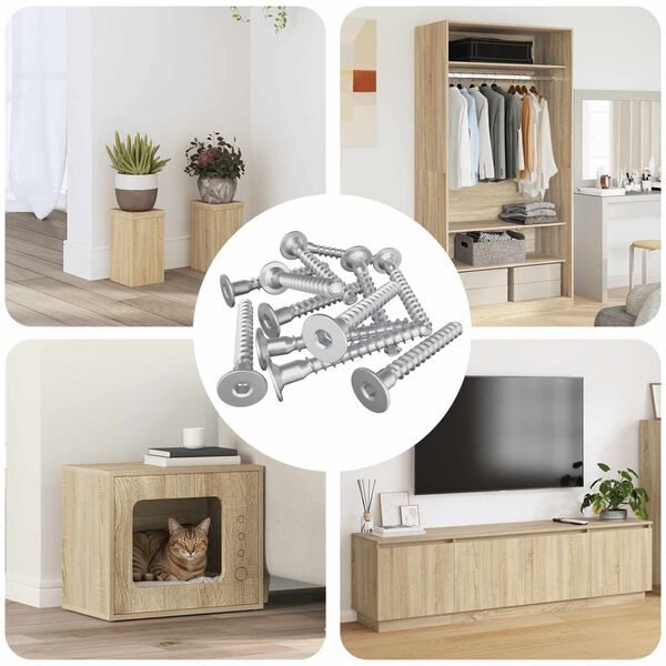 vidaXL Confirmatskruer 12 pcs s&oslash;lv &Oslash;5 x 40 mm Metall