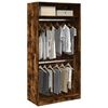 vidaXL Garderobe r&oslash;kt eik 100x50x200 cm konstruert tre