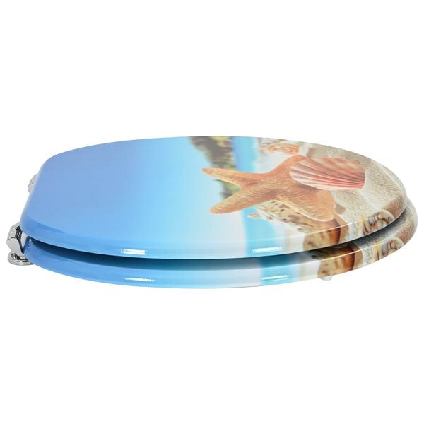 vidaXL Toalettsete Lys bl&aring; 44 x 38 cm MDF-plater