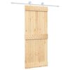 vidaXL Skyved&oslash;r Naturlig og Hvit 85 x 210 cm Massiv Furu Tre