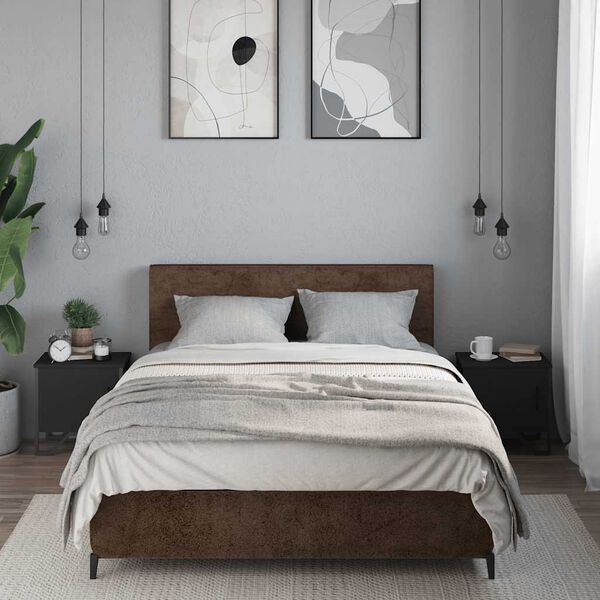 vidaXL Nattbord 2 stk svart 40x30x40 cm sponplate