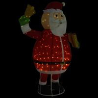vidaXL Dekorativ julenissefigur LED luksusstoff 180 cm