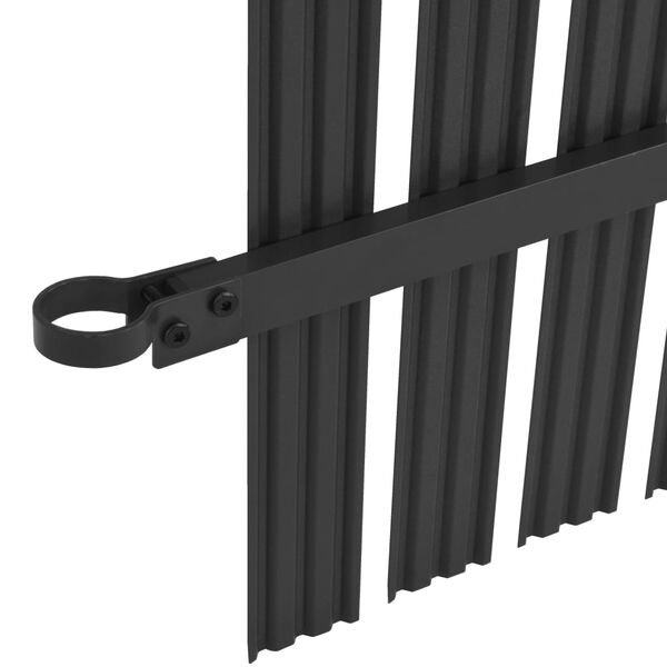 vidaXL Gjerdepanel aluminium 180x180 cm antrasitt