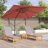vidaXL Roma parasol Rød 286 x 285 x 265 cm Polyester og aluminium