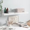 vidaXL Flytende vegghylle h&oslash;yglans hvit 80x23,5x3,8 cm MDF