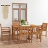 vidaXL 7-delers hagespisesett 150x90 cm heltre teak