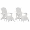vidaXL Hage Stol 2 pcs Hvit 83 x 74 x 92 cm Polyethylen