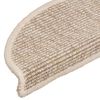 vidaXL Trappematter 15 stk 56x17x3 cm lys beige halvrund