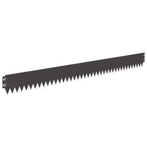 vidaXL Gjerdekant 10 pcs 103 x 10 cm St&aring;l Svart