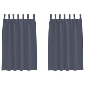 vidaXL M&oslash;rkleggende Gardiner med Ringer 2 stk. Antrasitt 175 x 140 cm