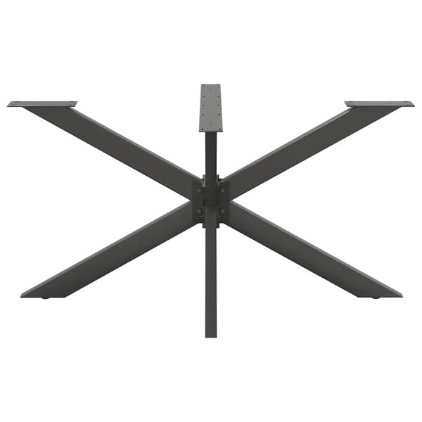vidaXL Spisebordben edderkoppformet antrasitt 150x78x(72-73) cm st&aring;l