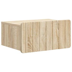 vidaXL Vegghengt Nattbord Sonoma eik 49 x 34,5 x 24 cm Konstruert tre