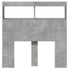 vidaXL Hodegavl skap med LED betonggrå 100x17x102 cm