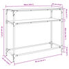vidaXL Konsollbord med gjennomsiktig glassplate 98x35x81 cm stål