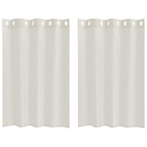 vidaXL Voile Gardin med gardiner 2 pcs Krem 140 x 140 cm Polyester