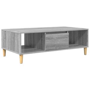 vidaXL Kaffebord Gr&aring; Sonoma 102 x 55 x 35 cm Konstruert tre