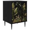 vidaXL Nattbordskap RHENEN Svart eik 36 x 33 x 51 cm Konstruert tre