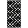 vidaXL Gulvteppe BCF svart og hvit 100x250 cm