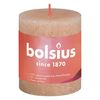 Bolsius Rustikke s&oslash;ylelys Shine 4 stk 80x68 mm t&aring;kete rosa